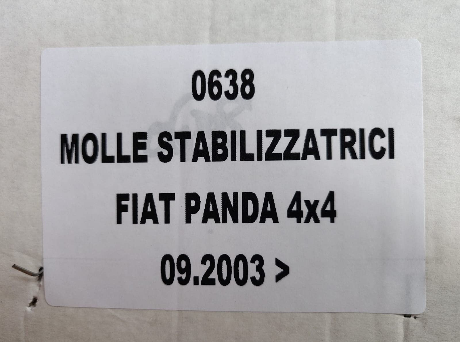 Kit 2 Molle Rialzo Stabilizzatrici di Carico Compatibili per FIAT Panda 169 4x4 dal 09/2003 al 2011 0638
