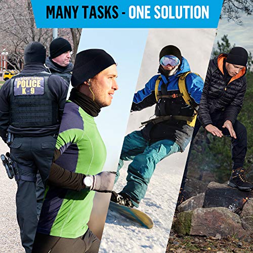 M-Tac Fleece Watch Cap - Army Military Tactical Beanie Hat Winter Skull Cap (Black, Xl) #TOP1