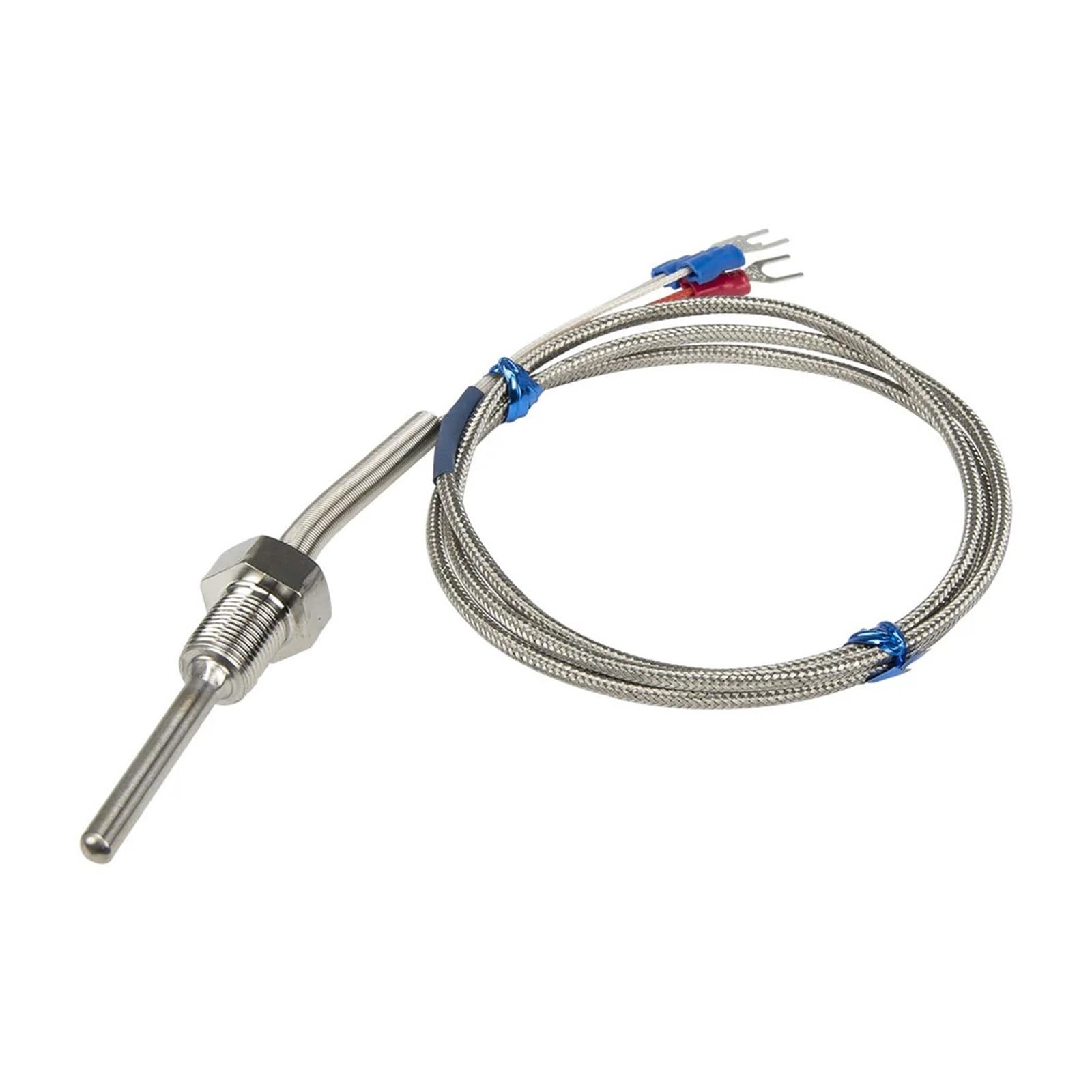 FTARP09 PT100 Type 1m câble tressé en métal 50mm sonde capteur de température RDT M6 M8 M10 M12 M14 M16 M20 M27 Filetage(M14 1.5)
