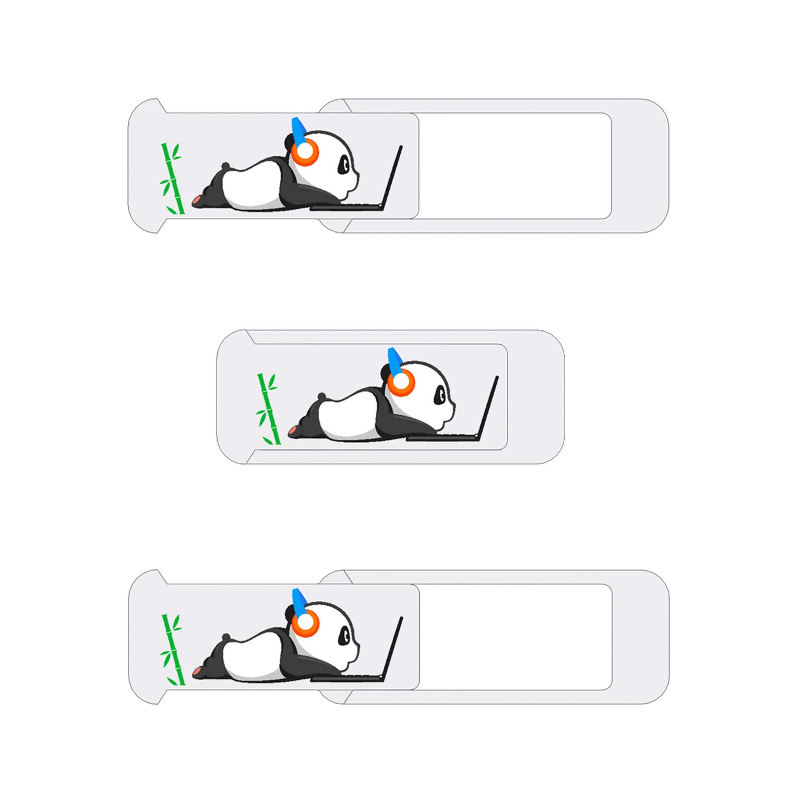 JUNGLE DEERLaptop Camera Cover Slide,Webcam Cover Slide,Protecting Your Privacy Security & Shelter from Breath Lamp – Cute Pattern Design 丨 Fits Laptop & Desktop, PC – Ultrathin for iMac(Cute Panda)