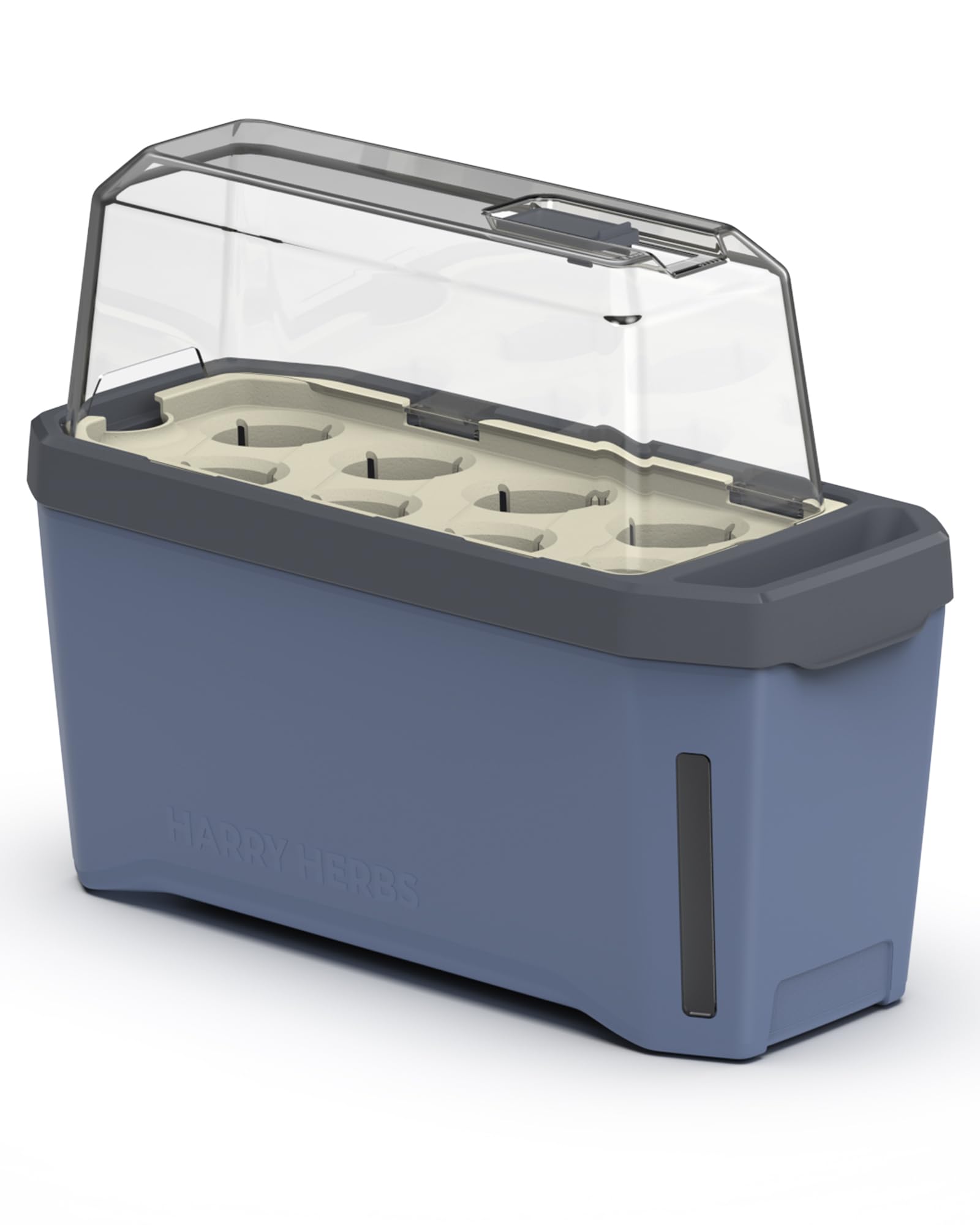Gusta Garden Blue Harry Herbs 4 In 1 Herb Pot - With Lid