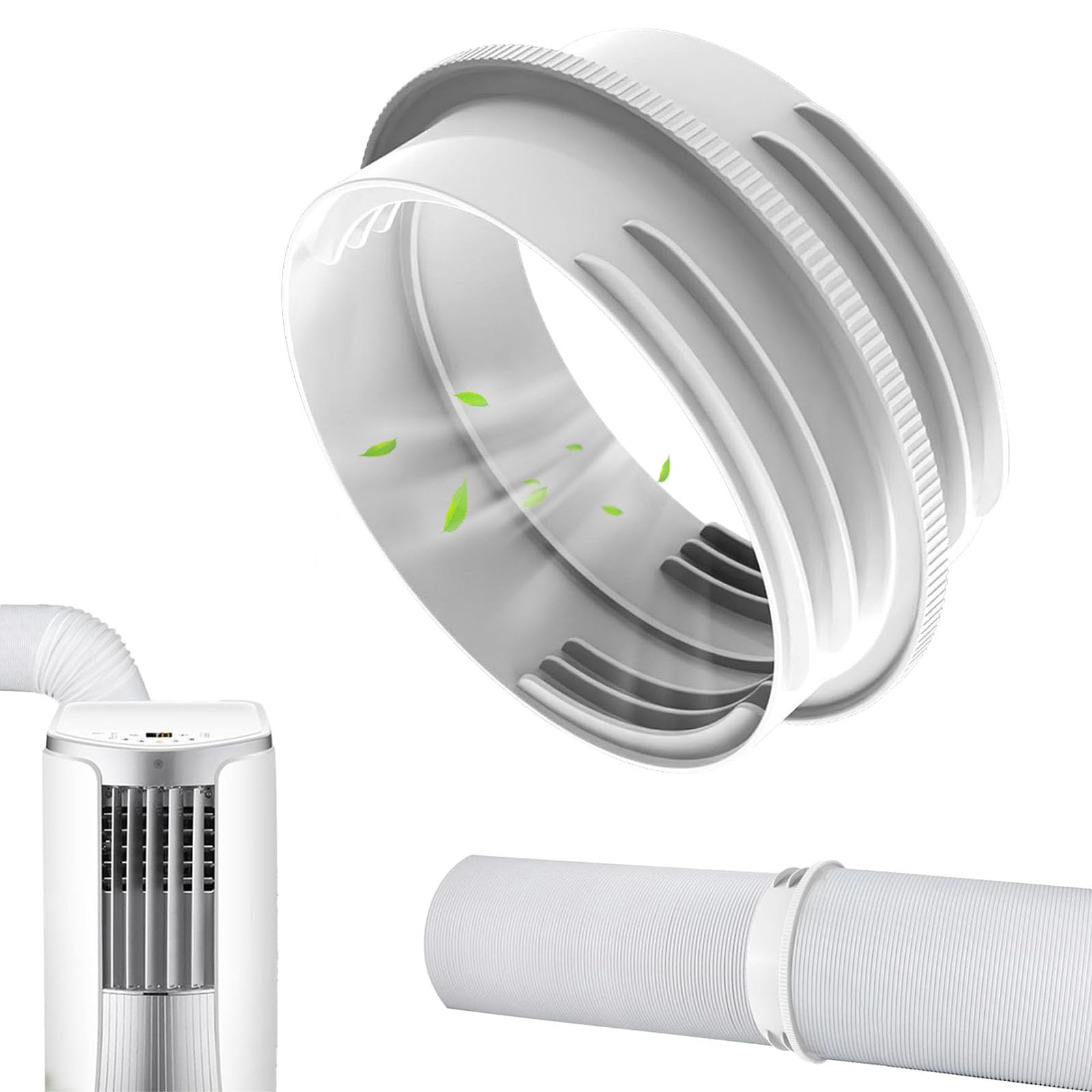 Tuyau Climatiseur Mobile Adaptateur Clim Fenetre, 130 mm intérieur/150 mm Extérieur, Raccord de Tu-yau d'échappement de Climatisation, Adaptateur de Tuy-au D'échappement pour Climatisation