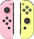 Controllers Compatible with Nintendo Switch, Wireless Switch Controllers Gamepad Supports Dual Vibration/Motion Control/Screenshot/Wake-up (Pink and Yellow)