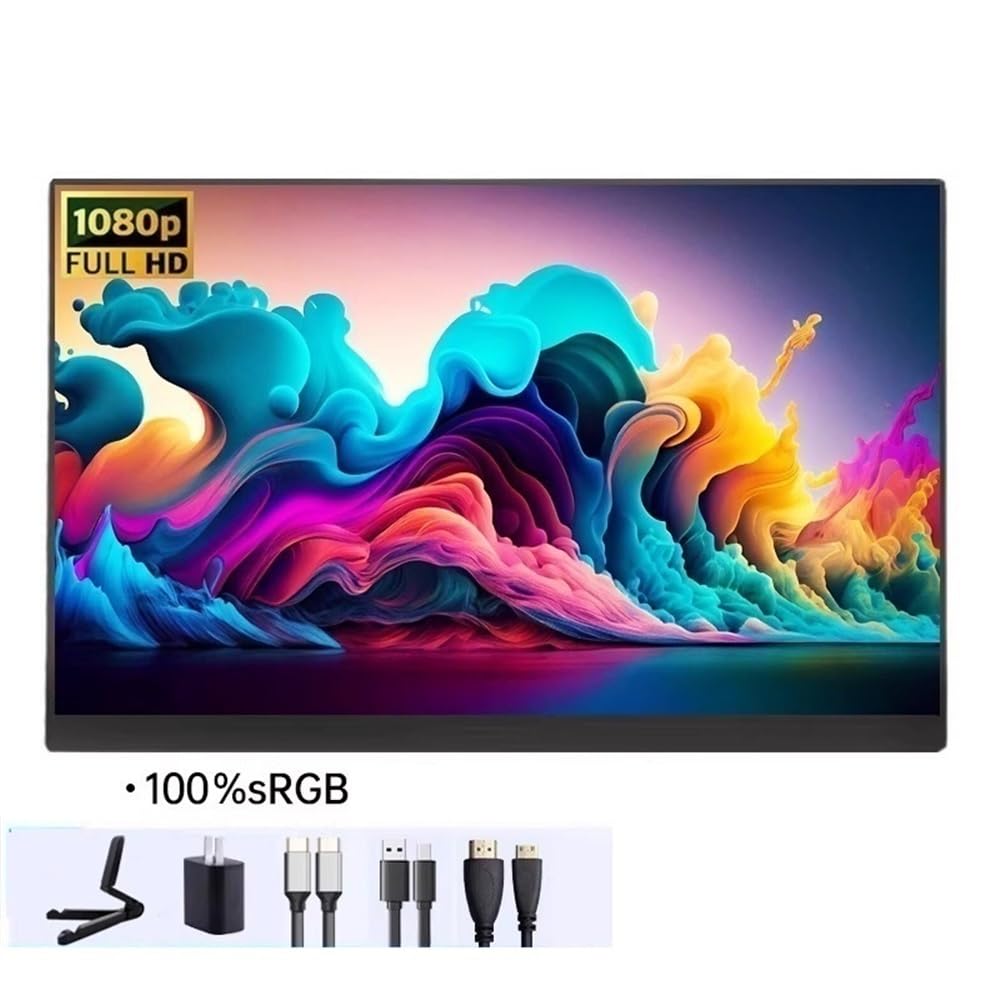 Monitor portatile multifunzione con schermo esteso Full HD da 18,5 pollici, risoluzione 1080P, 100 Hz Monitor per Smart Working
