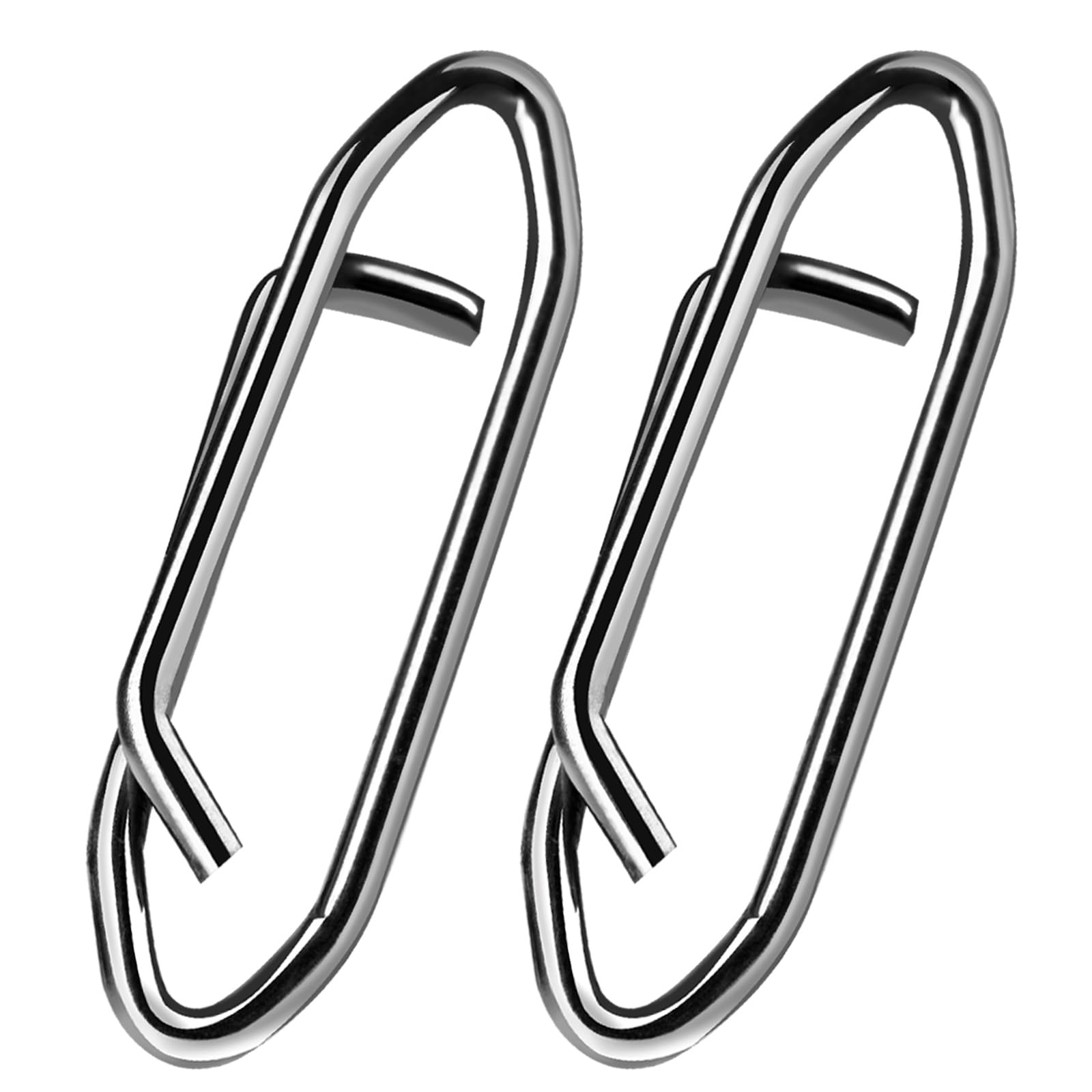 9KM DWLIFE Power Fishing Clips 50Pcs Stainless Steel Quick Change Connector,Link Split Rings Snaps for Lures Saltwater Freshwater(Size L#)
