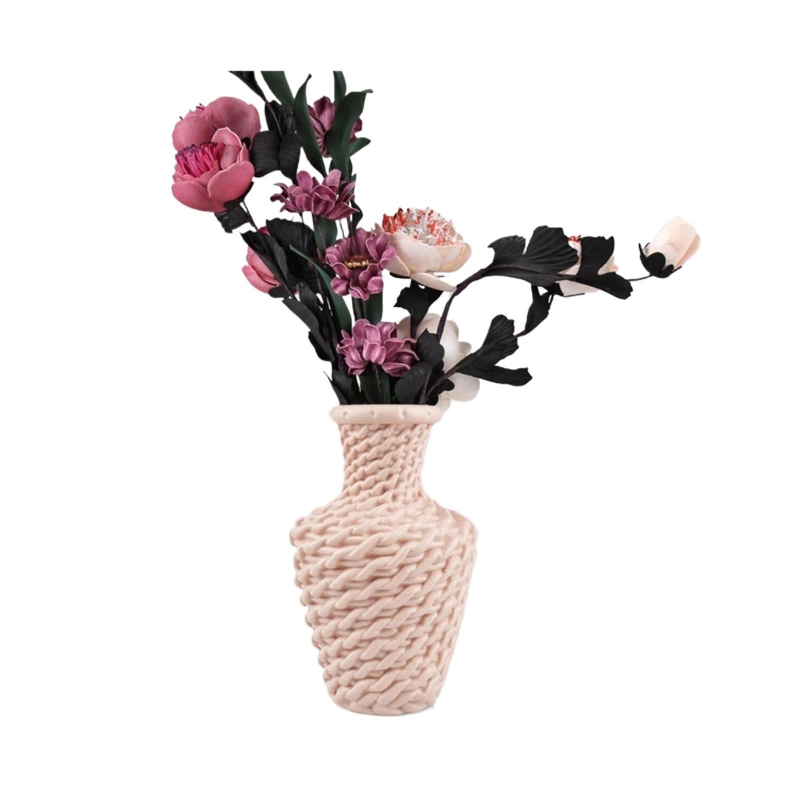 Flower Vases Plastic Vase Set For Flower Arrangement Dry Nordic Minimalist Design Home Decor(Pink)
