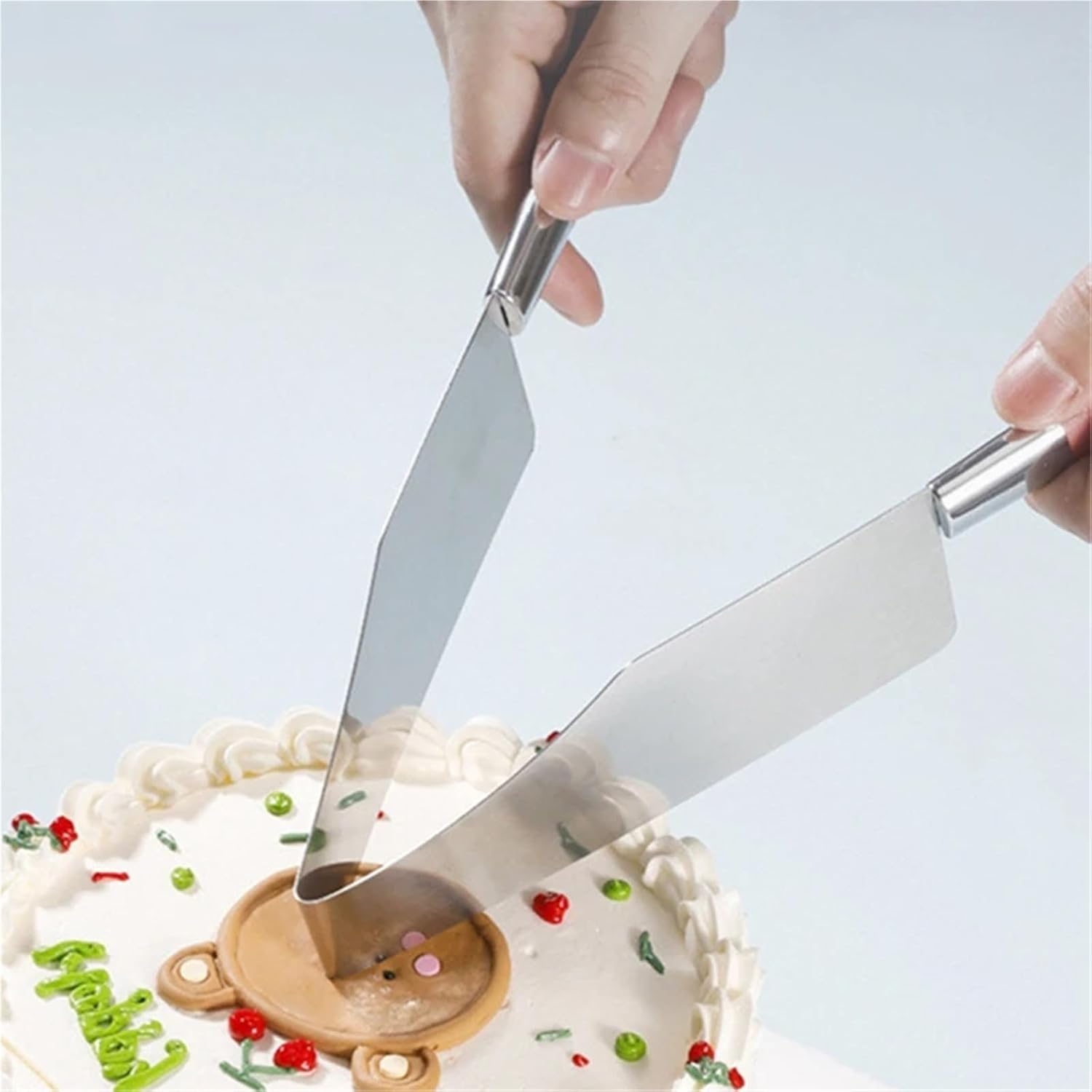 4Pcs Stainless Steel Cake Cutter Cake Slicer Cutter Tongs Cake Server Desserts Pastry Bread Pizza Devider Slicer Metal Pie Knife Cake Lifter Tool for Wedding, Birthday, Baking