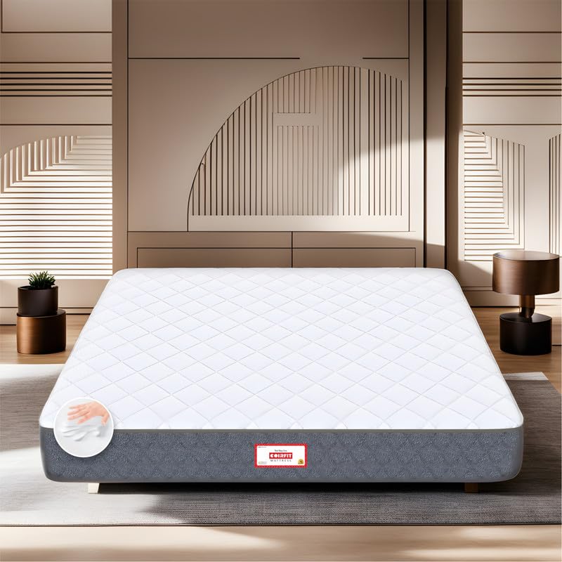 Coirfit Twin Plus 5-Zone I-Shape Tech. 4 Inch Single Size Memory Foam Mattress (72x42 Inches) | Orthopedic Bed Mattress | 10-Year Warranty | Stress Relief & Comfort Sleep for Pain and Pressure Relief-image-28