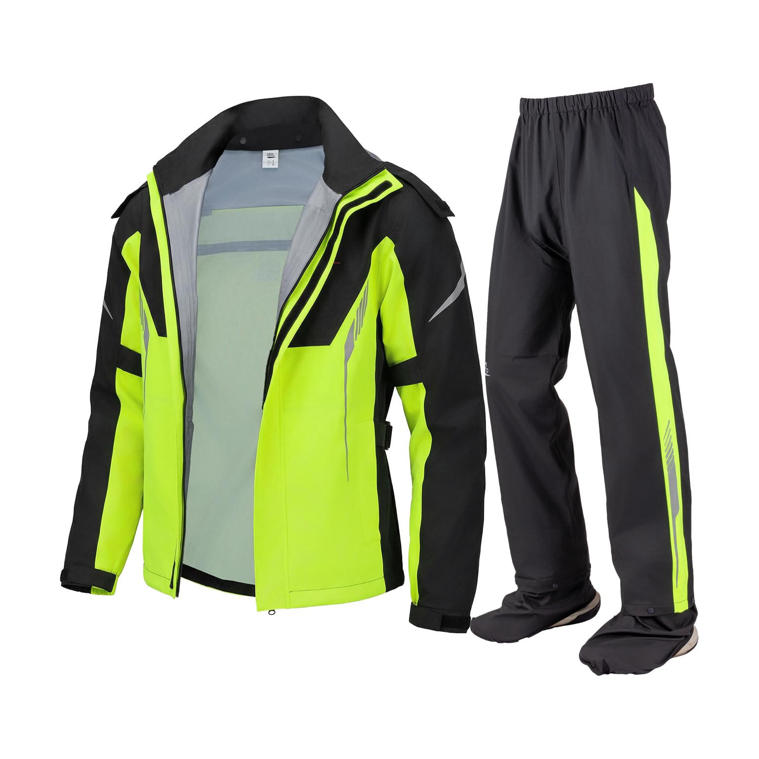 KEMIMOTO Traje de lluvia para hombre y mujer, 100% impermeable, transpirable, resistente al viento, chubasquero para camping, senderismo, viajes, ciclismo