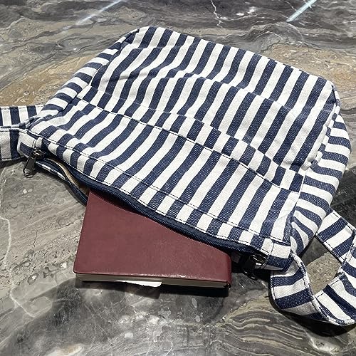 Image of Canvas Casual Messenger Bag Hobo Crossbody Bag Canvas Shouder Tote Handbag for Women and Men