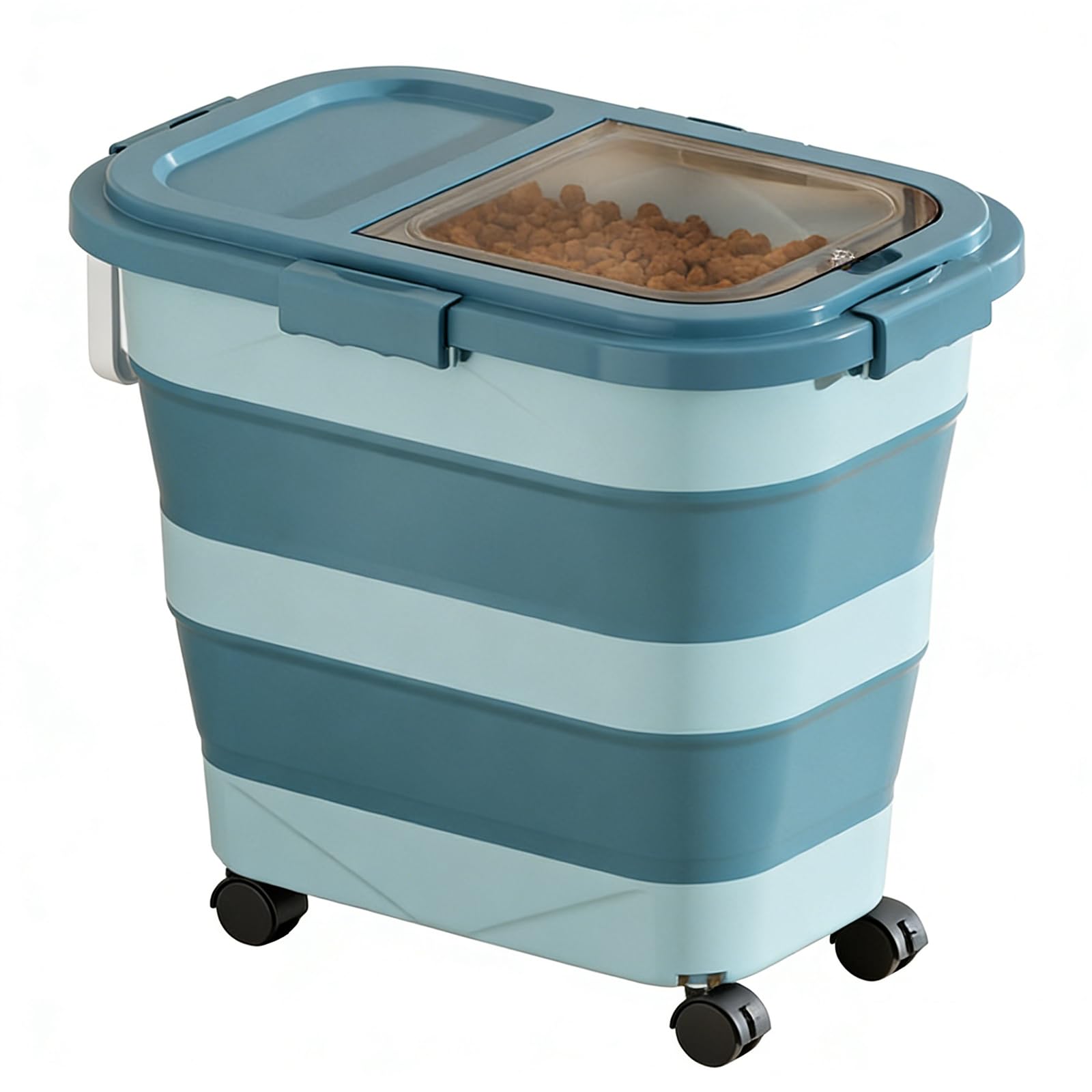 OSNIYAW Compact Expandable Cereal Container with Two Rubber Seals and Pellucid PP Rice Dispenser