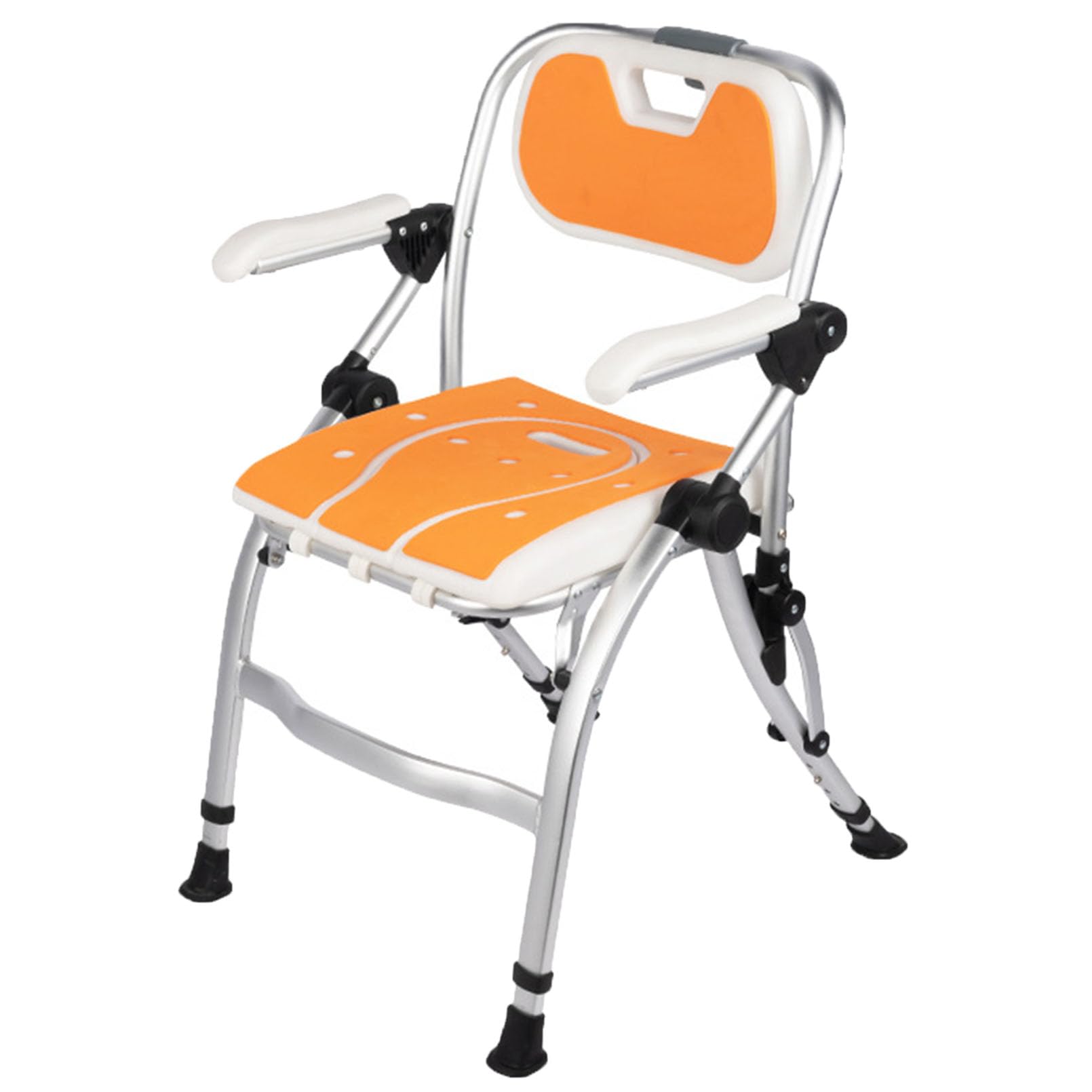 Folding Bedside Commode - Porta Potty for Adults - Portable Toilet for Camping, Supports Up to 300 Lbs, Bedside Commodes for Seniors and Commode Chair Height Adjustable