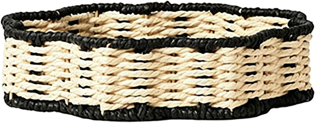 Sustainable Handcrafted Paper Cord Organizers Portable Yet Strong Organization Bin Perfect for Modern Homes Decors Iron Frame Storage Dishes