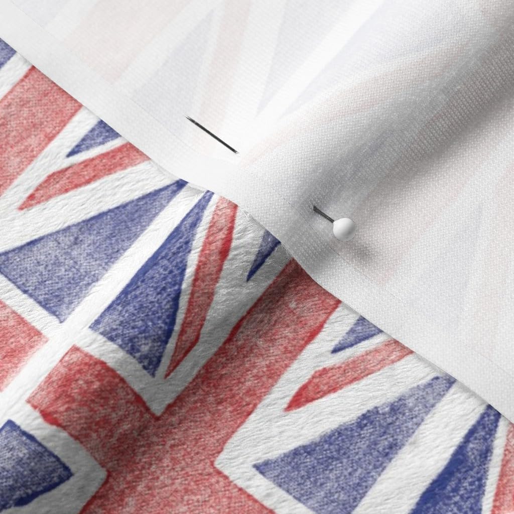 Spoonflower Fabric - United Flag England London Royalty British Patriotic Royal English Printed on Minky Fabric by The Yard - Sewing Baby Blankets Quilt Backing Plush