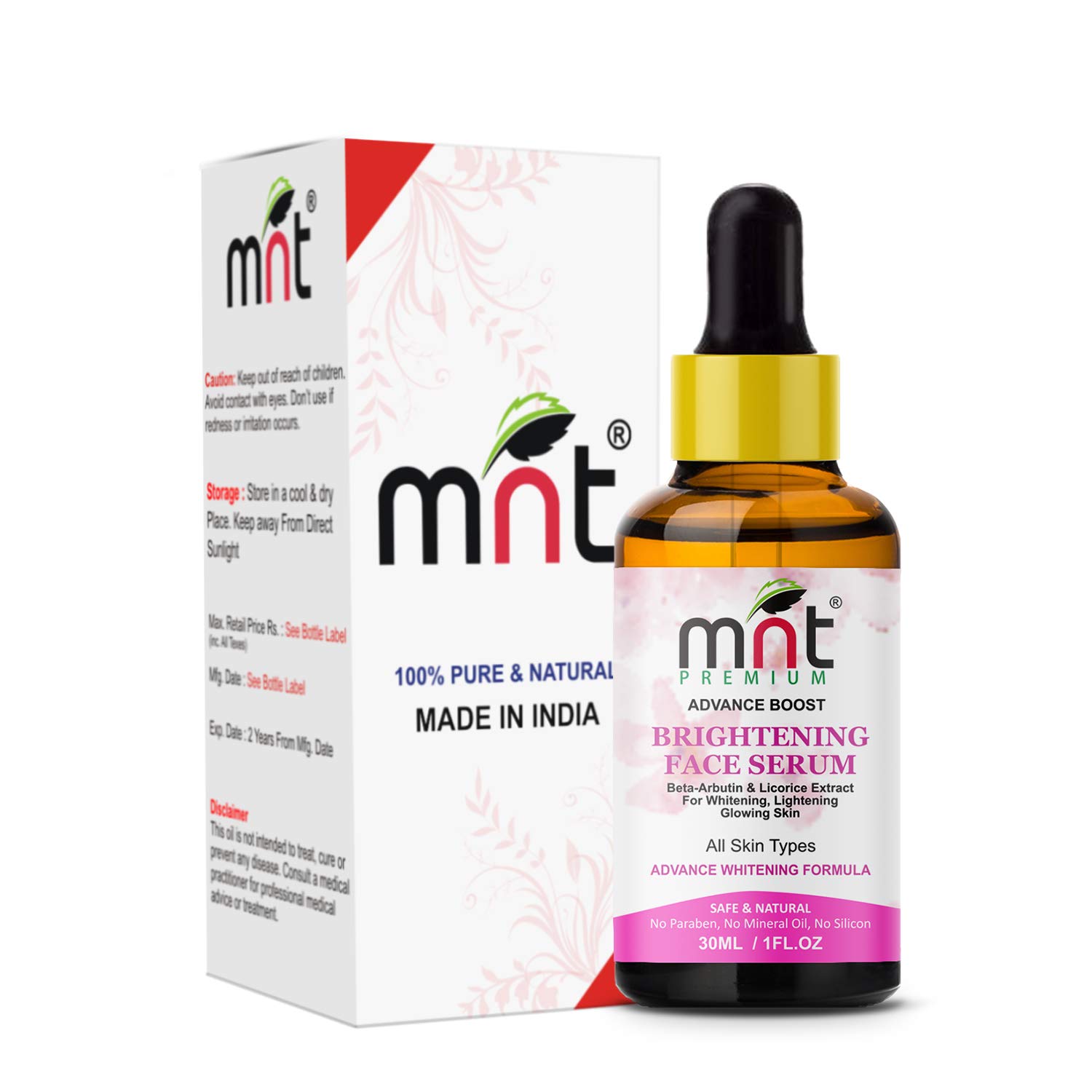 MNT 10% Niacinamide Face Serum with 0.5% Zinc for Acne Marks I Fades Blemishes & Dark Spots I Day & Night Serum for Dry & Sensitive Skin I For Women & Men I 30 ml