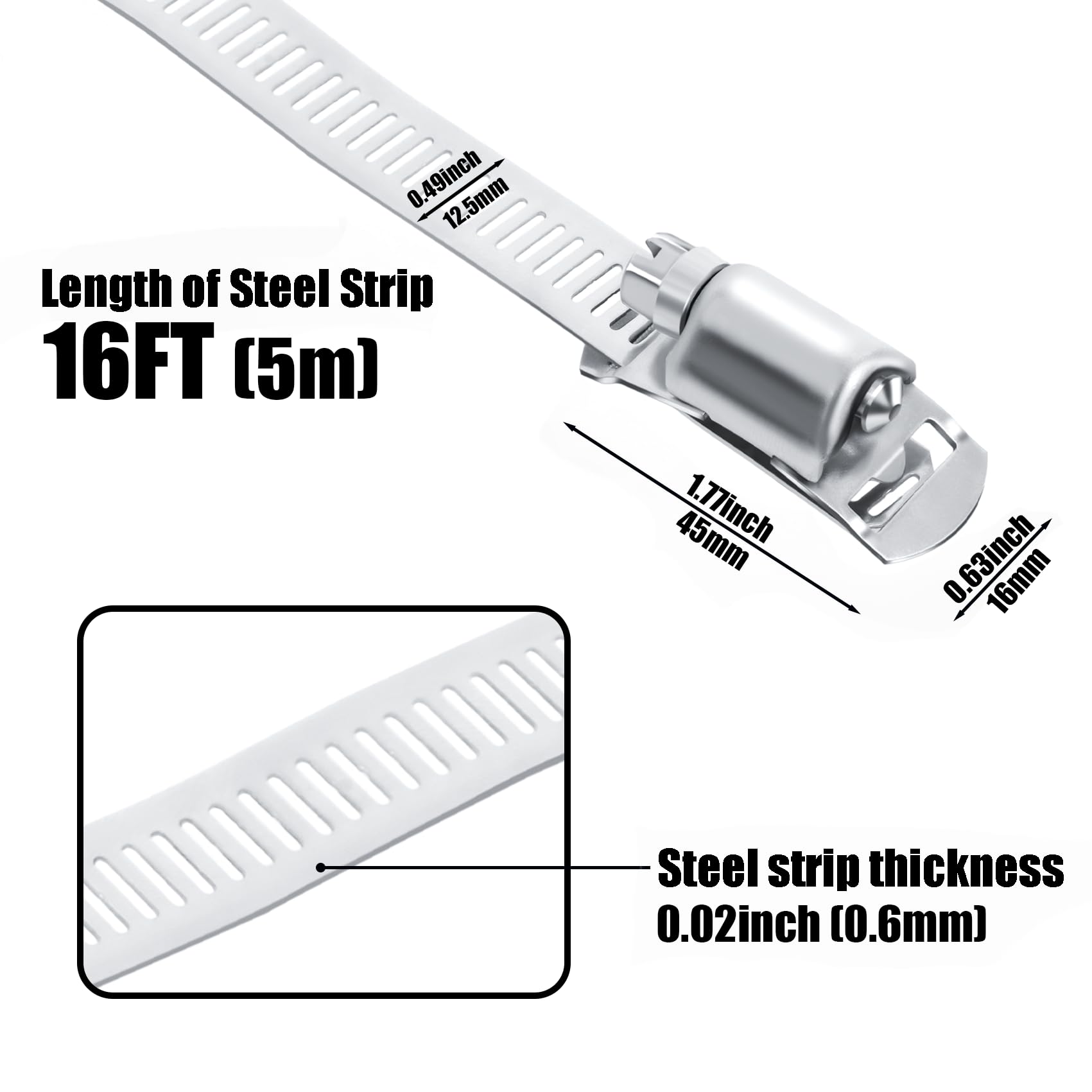 Fascette Metalliche Stringitubo In Acciaio Inox - 3.5m Con 10 Fissaggi Per Tubi Gas/Acqua - Foto 10