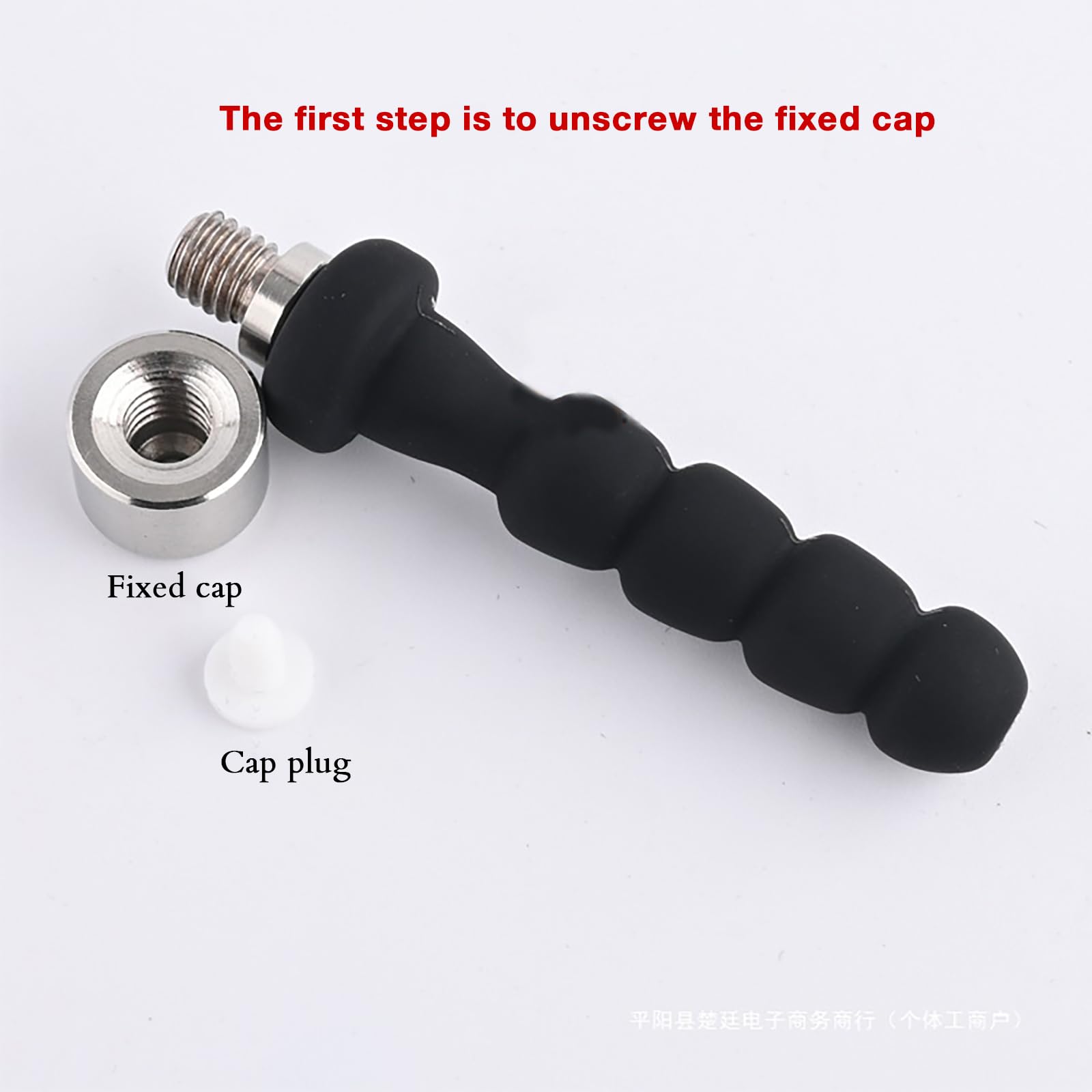 Dilatador Uretral de Silicona para Jaula de Castidad Tapón para el Pene con Múltiples Cuentas y Orificio para Orinar Ldeal para la Masturbación Masculina (6mm)