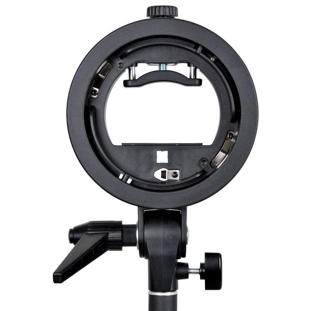 vk vistook VK Vistook® S Type Bracket Elinchrom Mount, Tilt Control, Umbrella Slot for Speedlite Flash, Softbox, Reflector, Snoot, Barndoor-picture-11