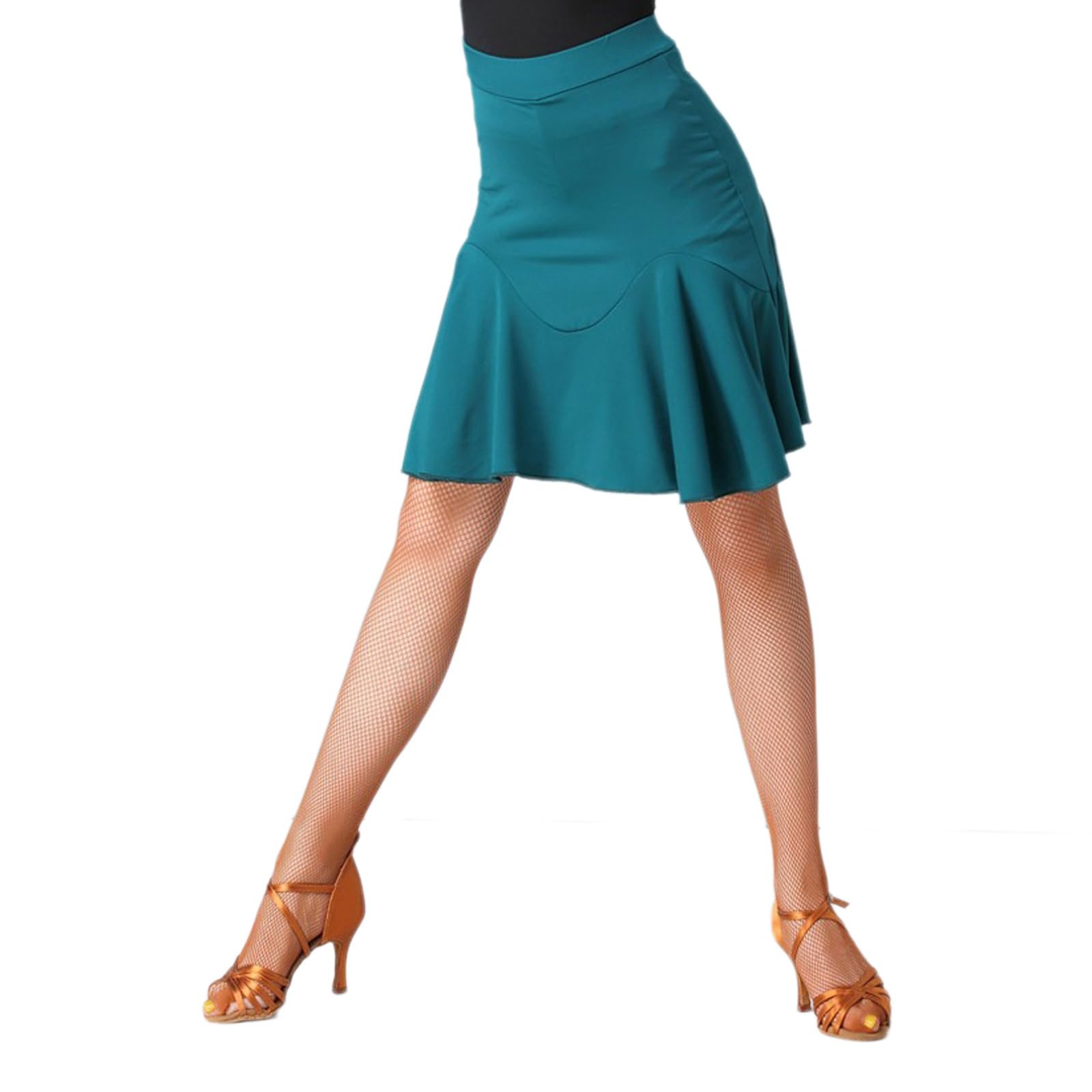 MEECHI Faldas De Baile Latino for Mujer Falda Corta De Baile con Volantes Y Gran Swing for Cha Cha Rumba Samba, Traje De Baile for Entrenamiento, Competición, Fiesta, Actuación