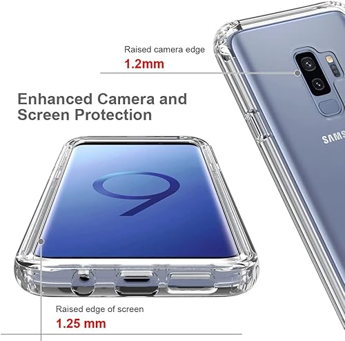 Miniatura 2 de Funda compatible con Galaxy S9+, Samsung S9 Plus G965U con protector de pantalla de vidrio templado, cuerpo completo, a prueba de golpes,