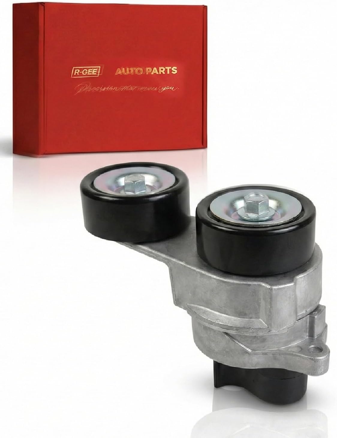 R-GEE Serpentine Belt Tensioner Assembly with Dual Pulley for Honda Accord 2003-2012, Odyssey 2005-2010, Pilot, Ridgeline & Acura MDX RL TL ZDX | Replaces 04317-RCA-305, 31170-RCA-A01