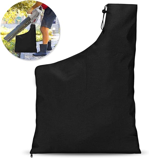 Sac de rechange pour aspirateur souffleur de feuilles, tissu Oxford 420D imperméable, 60 × 44 cm, noir, lot de 1