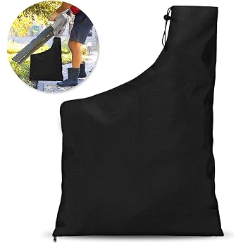 Leaf Vacuum Collection Bag Leaf Blower Bag Leaf Blower Bag Electric Universal Replacement Collection Bag Leaf Vacuum Bag with Zip for Garden Lawn Black