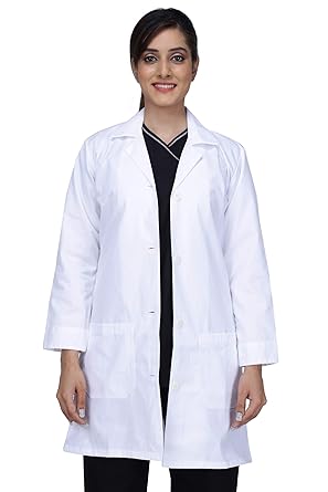 UNIFORM CRAFT Women's Polyester and Cotton Twill Doctors Coat, White