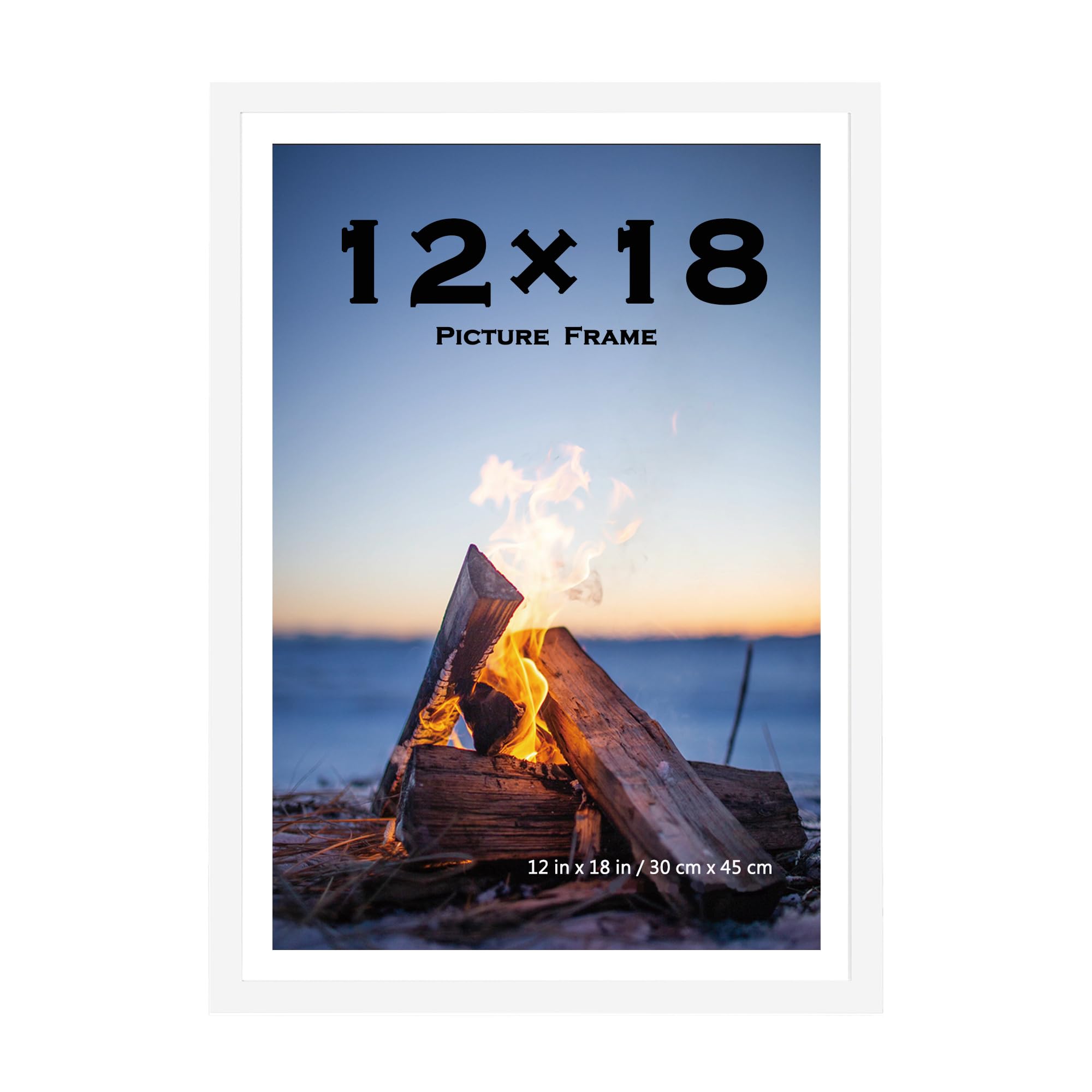 Scholar Tree 12x18 Inch Picture Frame White 1 park, 30x45cm Frame Wall Mountable โ image 1