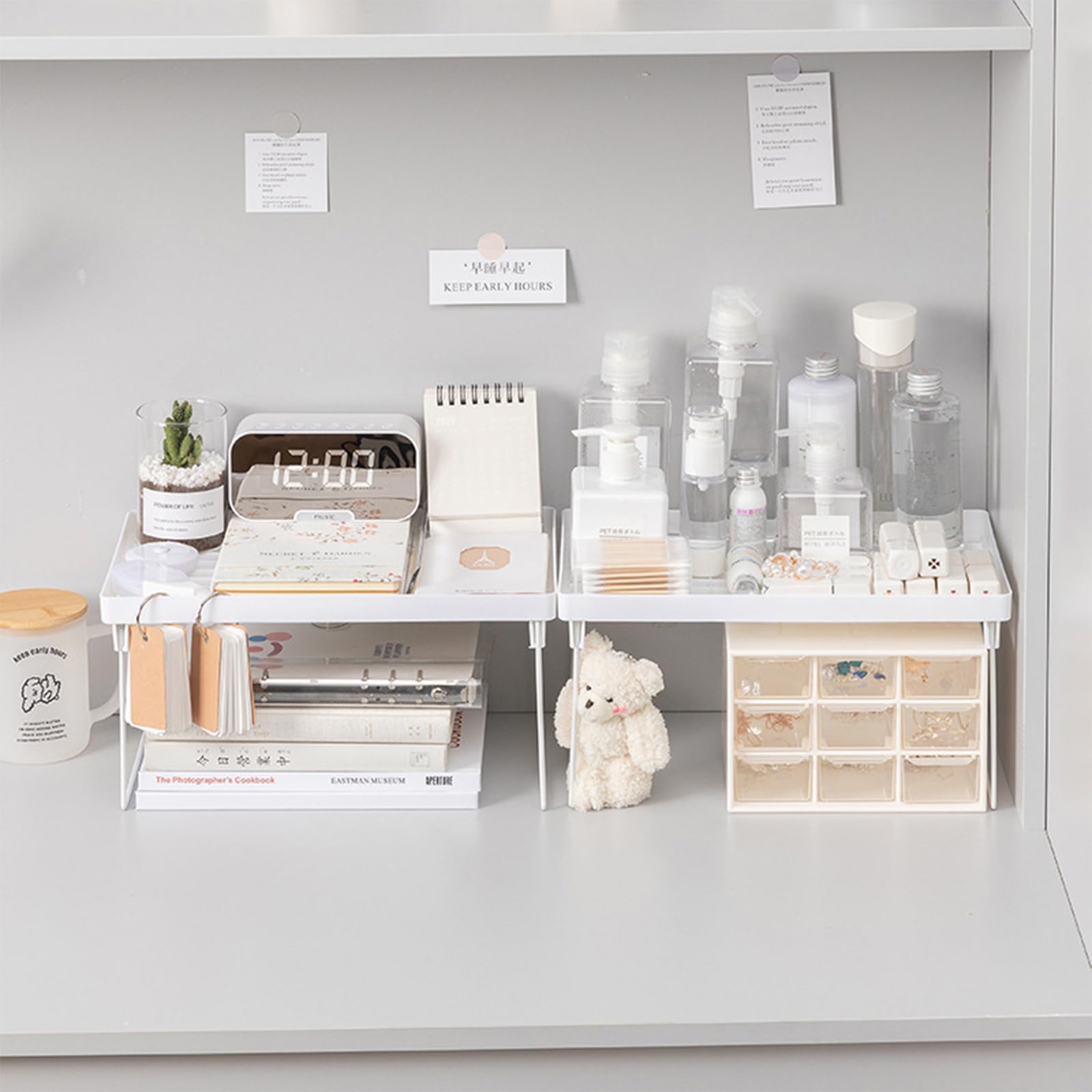 Set 2 Organizzatori Da Cucina SONGMICS - Scaffali Estraibili Per Armadietto, Sottolavello, Nero - Foto 6