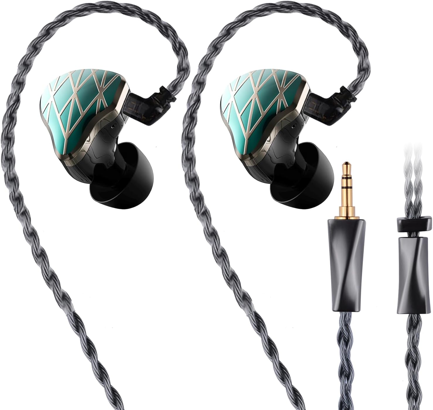 in-Ear Wired Monitor Earbuds, Type-C Port Gaming Voice Earbuds, 0.78mm 2pin IEM DSP Digital HiFi Headphones Cell Phone Computer Universal with Mic