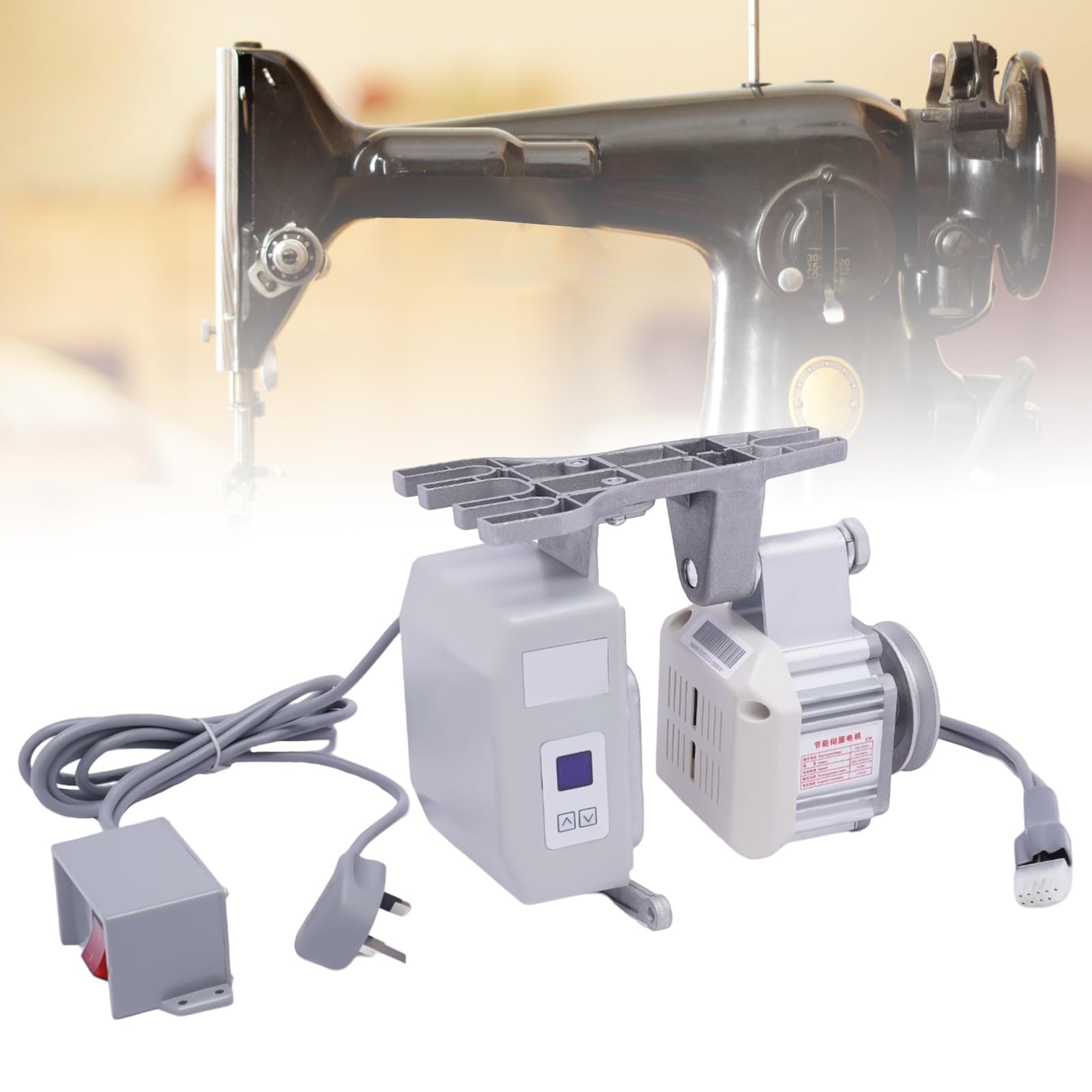 COYEUX Motore per Macchina da Cucire, servomotore brushless Silenzioso da 550 W, con Set di Elementi di Fissaggio, per Macchina da Cucire Industriale 220 V