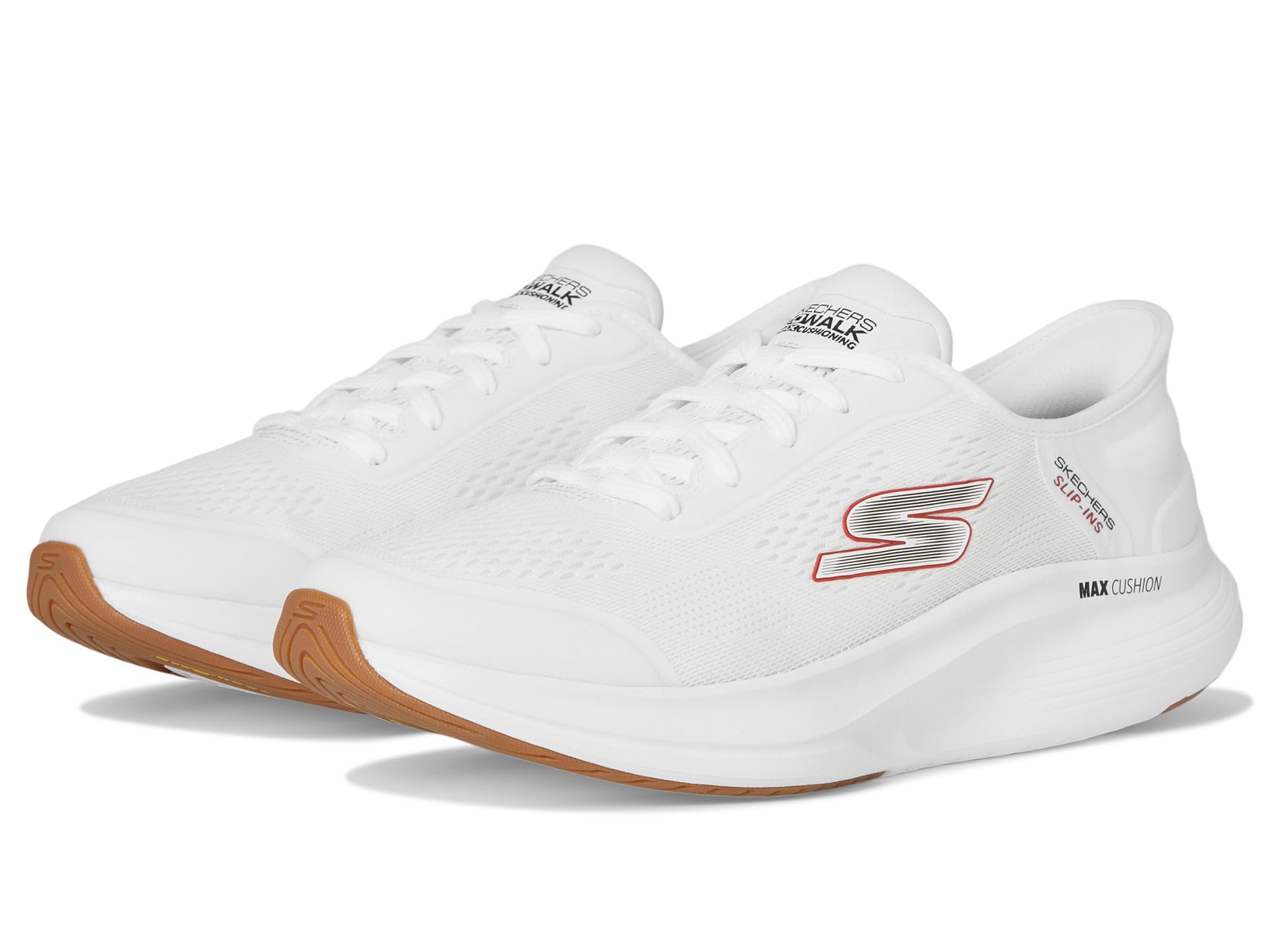 Skechers Men's Go Walk Max Walker Next Generation Slip-in Trainers, White Textile/Synthetic, 11.5 UK