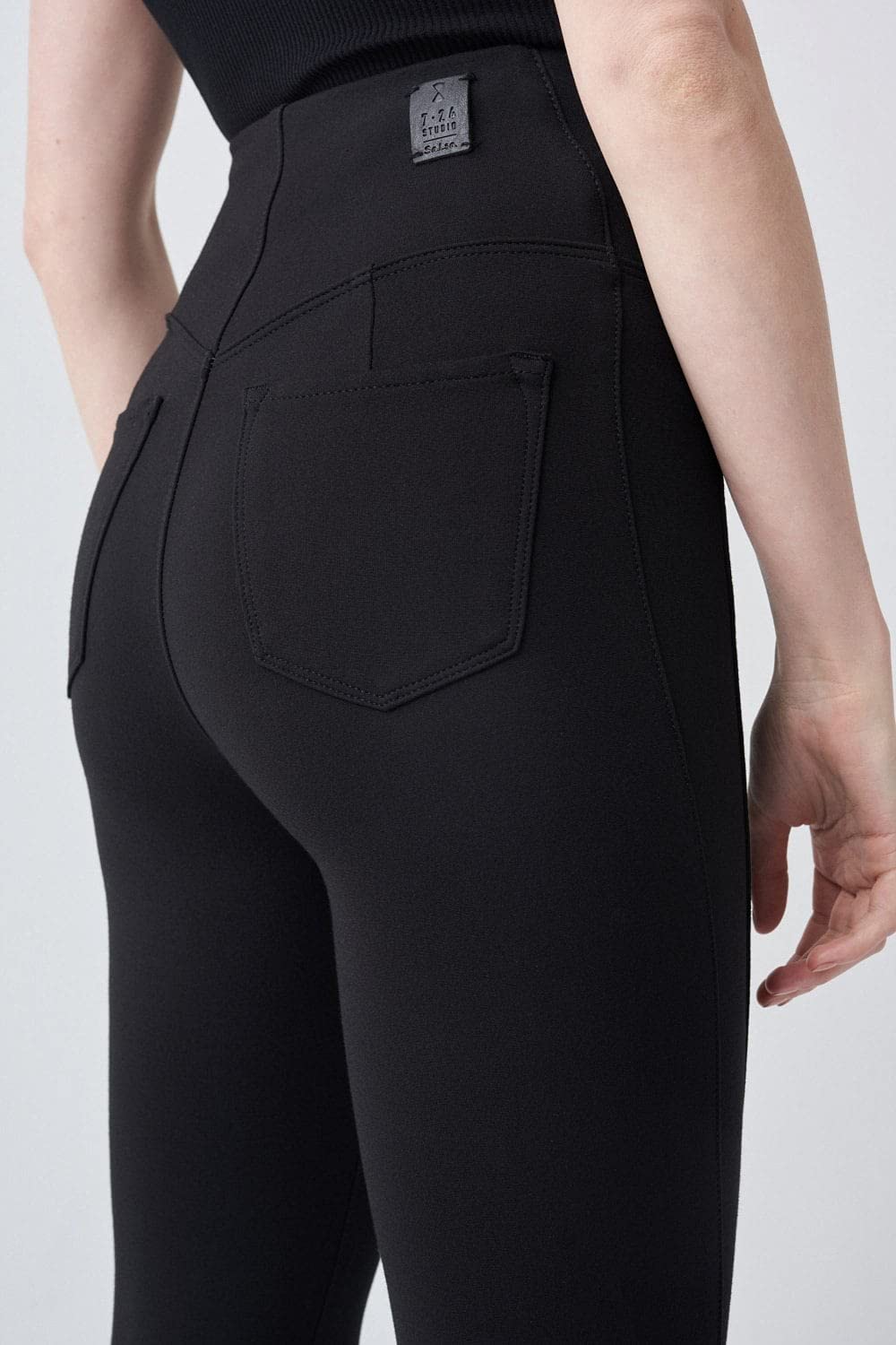 Salsa Jeans Vaqueros Slim Jegging de Tiro Alto de Punto Negro para Mujer Mujer