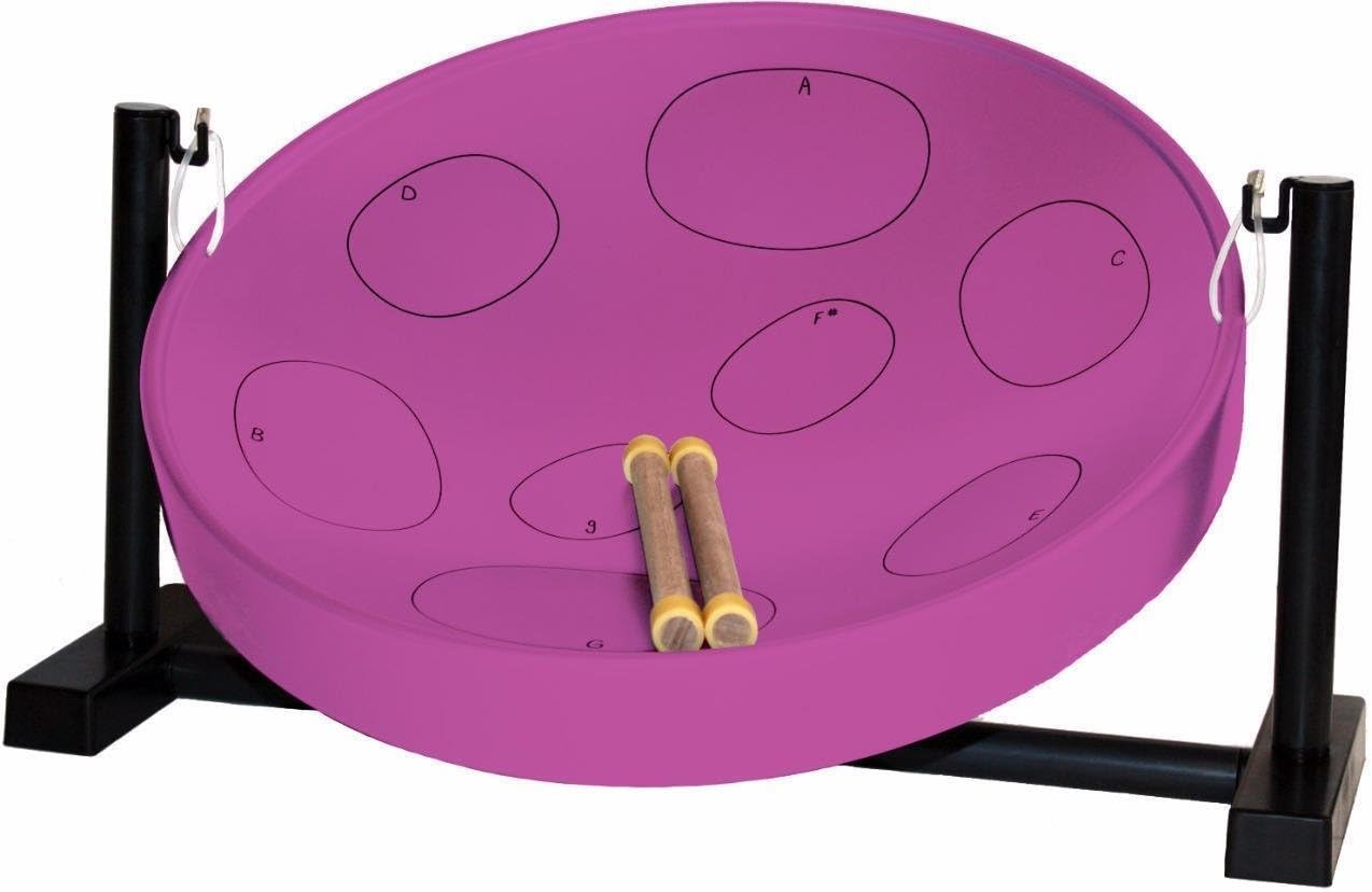Panyard JJ Jumbie Jam Steel Drum Kit, Metal Table Top Stand, Purple Pan (G), Made in USA (W1087)