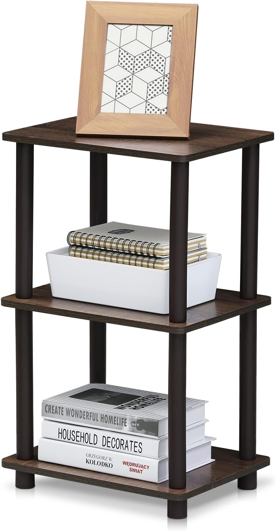 Turn-N-Tube 2 Space Shelf, Walnut/Brown