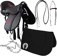 Sela para Cavalo Mangalarga + Kit Completo Pronta para Uso (Preto)