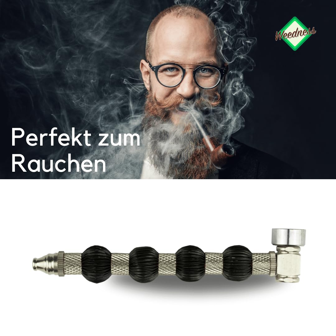 Pipa Da Collezione Pipa Da Tabacco Grande In Metallo, Ciotola Ampia, Stile Classico - Made In USA Pipa Da Collezione Argento