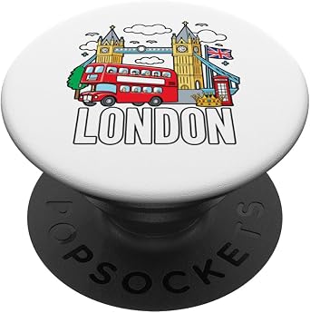 London England Souvenir Iconic Landmarks UK Travel PopSockets Adhesive PopGrip