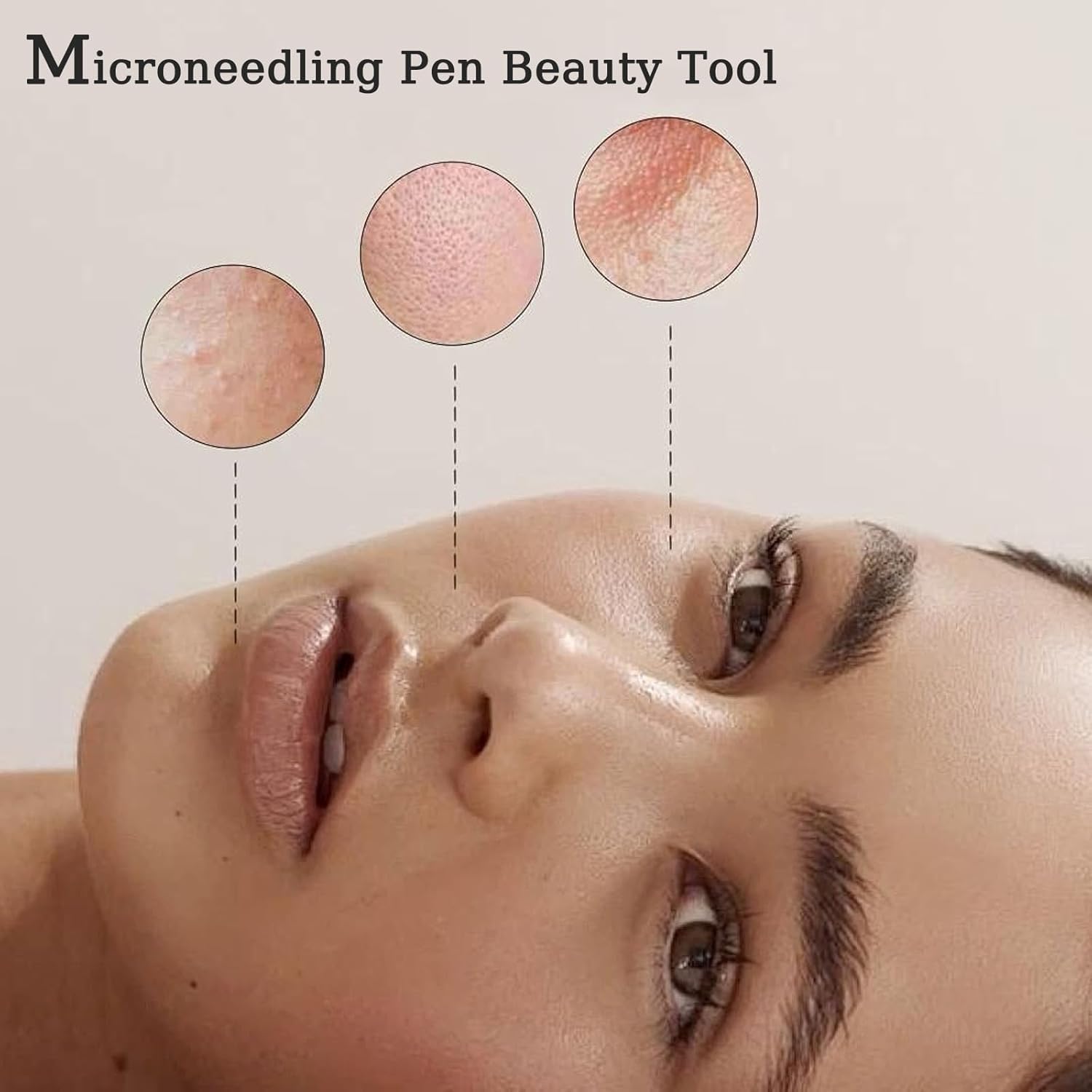 Derma Roller Pen 0.25mm At Home Use, Microneedling Pen Beauty Tool for Hair Face Scalp Beard Skin Care For Men & Women