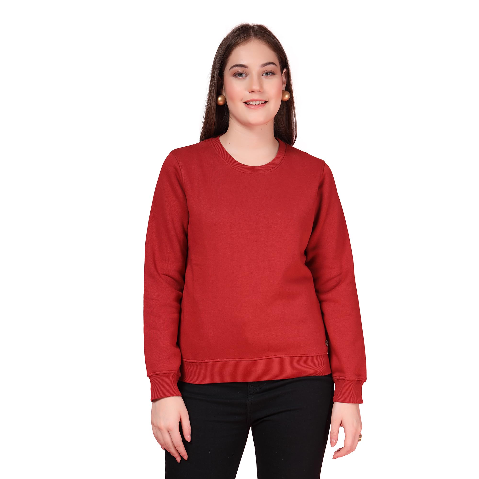 juelle Women Solid Round Neck Regular Sweatshirt-picture-27