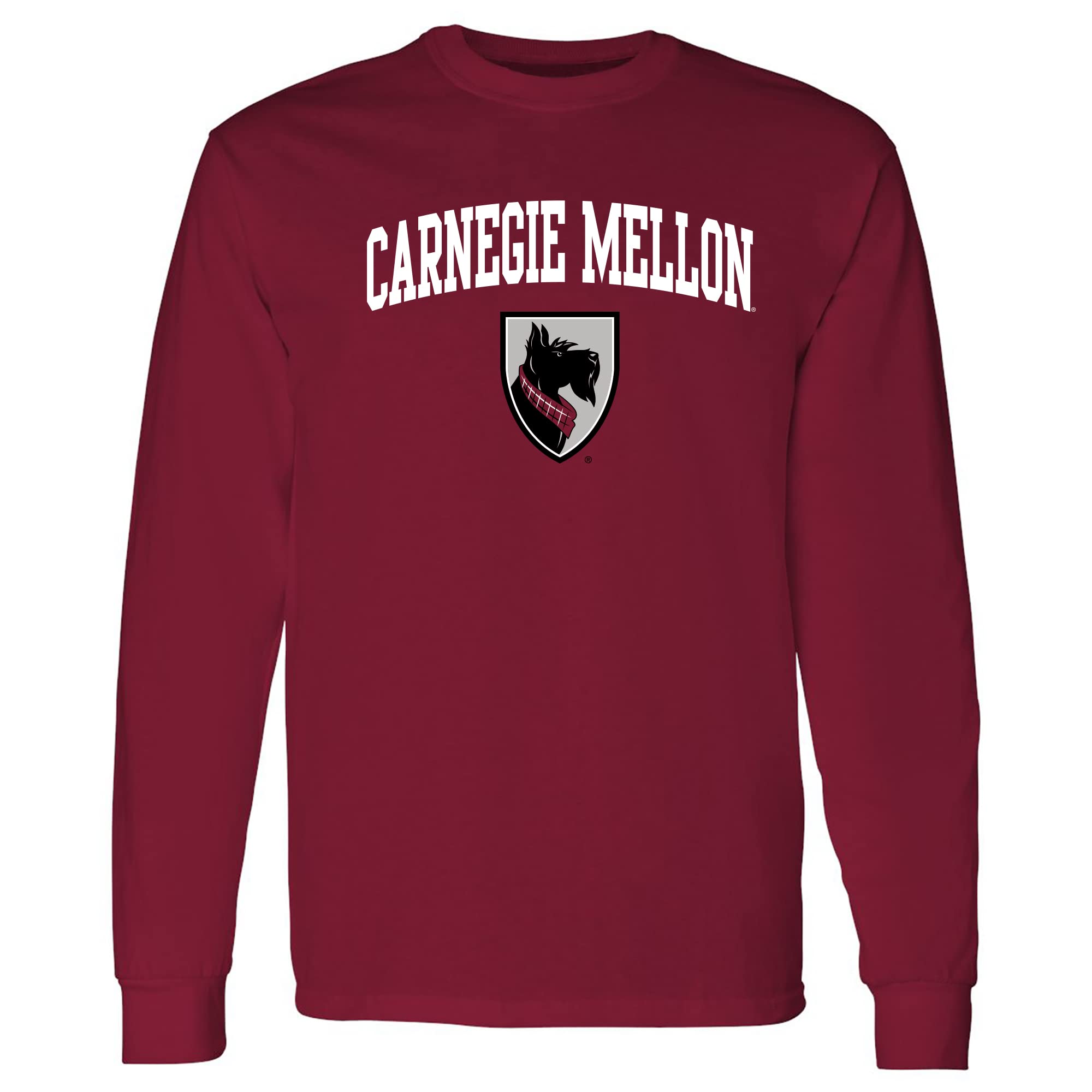 NCAA Officially Licensed College - University Team Color Arch Logo Long Sleeve, Carnegie Mellon Tartans Cardinal, Large โ image 1