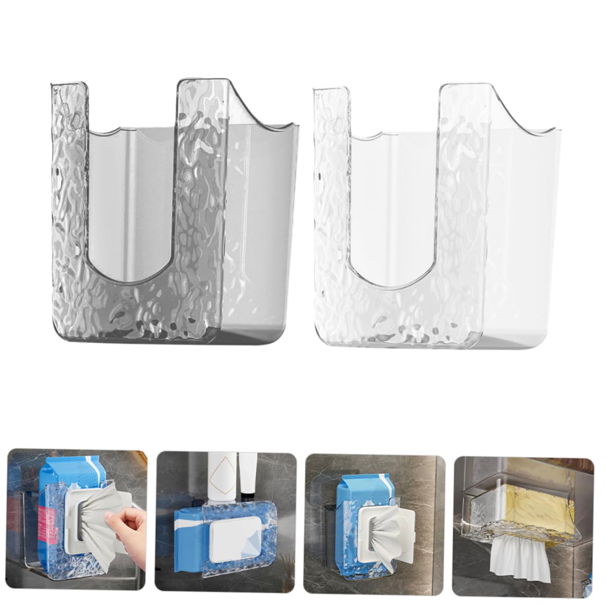 MAGICLULU 3 Sätze Taschentuchbox Für Die Wand Wandmontierter Tissue-Box Bad- Und Küchenorganizer Spender Müll Über Taschentuchhalter Für Die Küche Tücher Wandhalter Das Haustier 2 Stück * 3