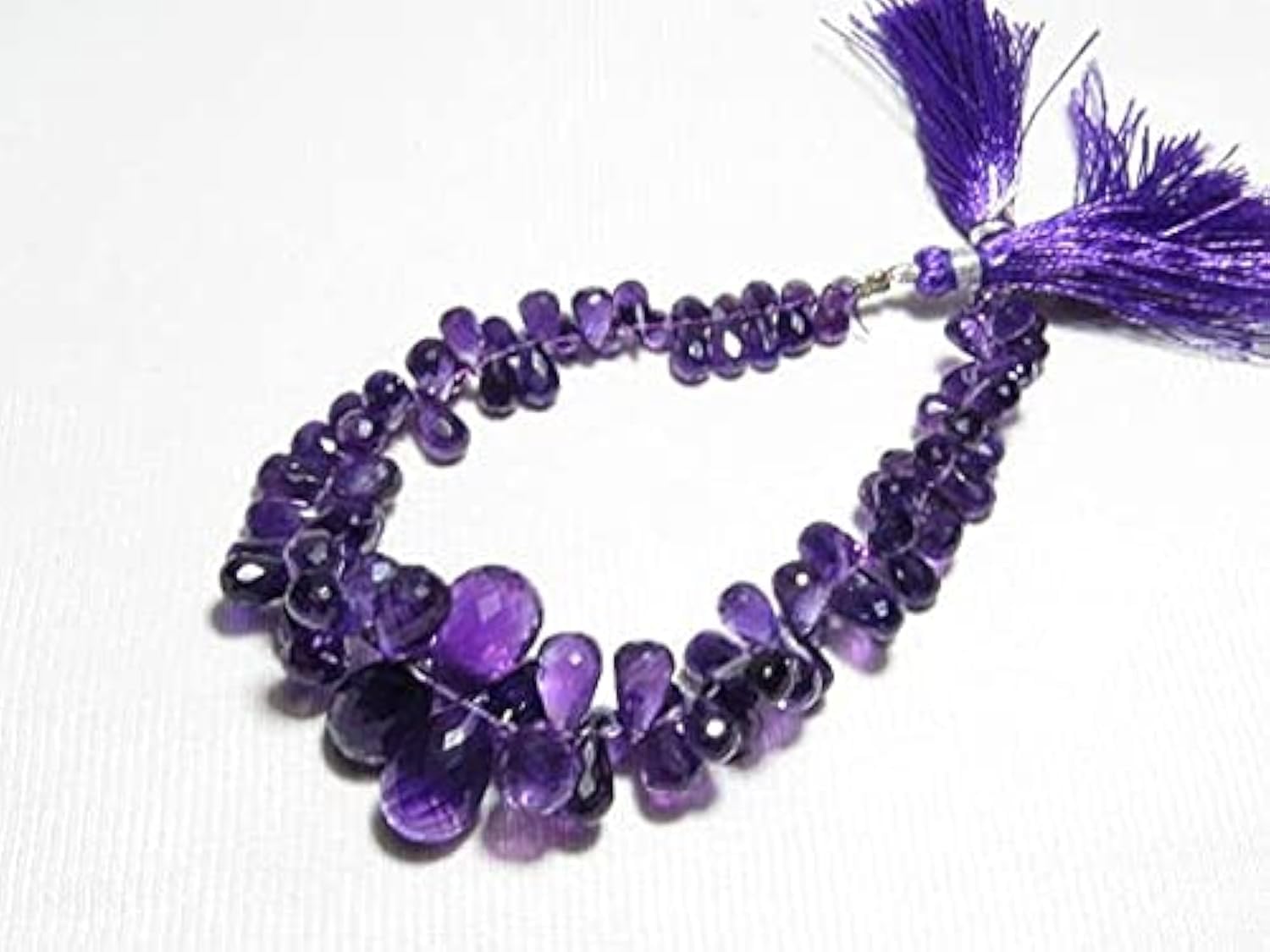 Améthyste naturelle facettée perle goutte violette 10x12mm pour création collier et bracelet