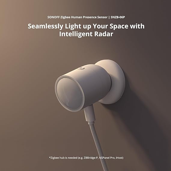 SONOFF SNZB-06P Zigbee Motion Detector Requires Human Presence Sensor, ZigBee Bridge (Pack of 1)