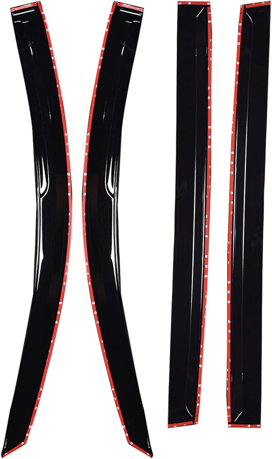 Silscvtt Window Visors Shade Sun Rain Wind Guards Deflectors Cover Acrylic Outside Replacement for Sienna 2004-2009