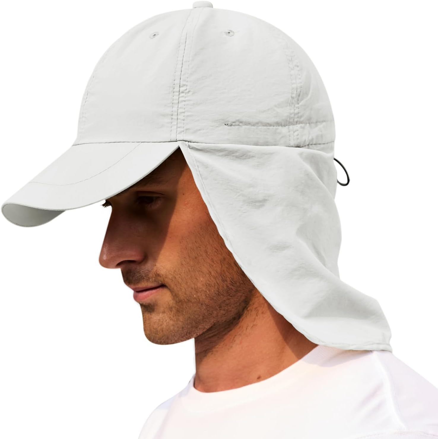 American Trends Mens Sun Hat with Neck Flap, UV Protection Outdoor Flap Hat, Packable Soft Fishing Hiking Gardening Hat