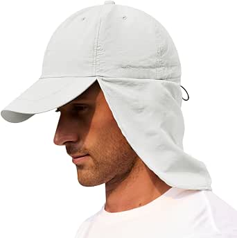 American Trends Men's Sun Hat with Neck Flap, UV Protection, Packable Outdoor Hat