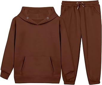 Dolpind Girls Boys Tracksuit Sets Athletic Sweatsuits Hooded Sweatshirt And Jogger Sweatpants Outfits 2 Piece Sets For Kid
