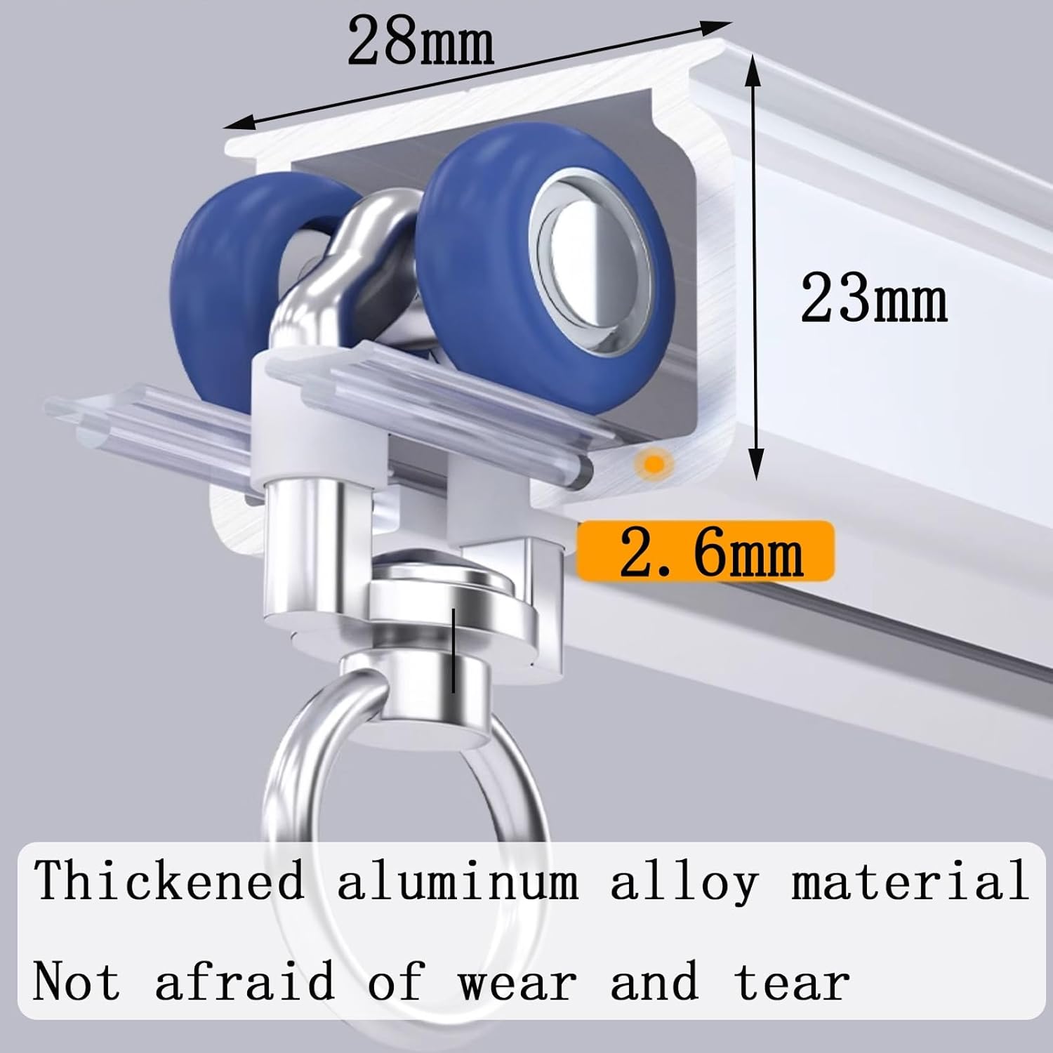 Premium Heavy-Duty Aluminum Curtain Tracks for Bay Windows, 3.3Ft-19.7Ft Adjustable Wall/Ceiling Mount Sliding Rod System, Silent Operation, White Finish (4m/13.1ft)